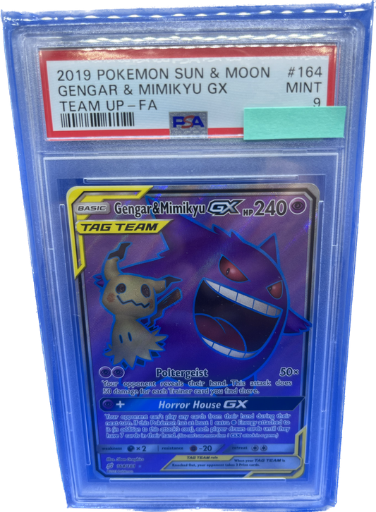 PSA 9 Gengar & Mimikyu GX - Full Art